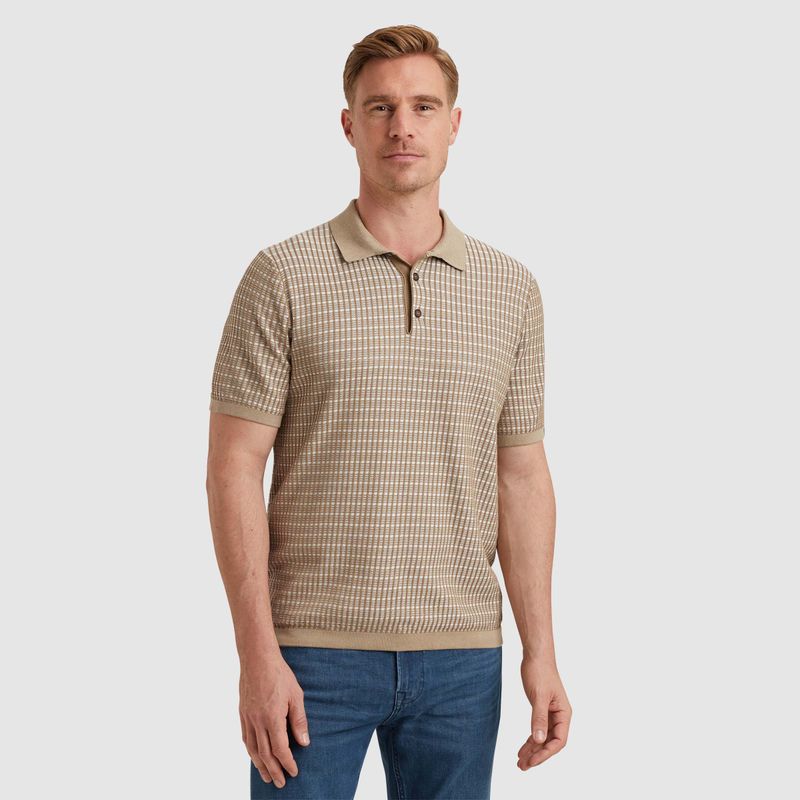 Vanguard | Polo met gebreid ruitpatroon VPSS2502814-8052