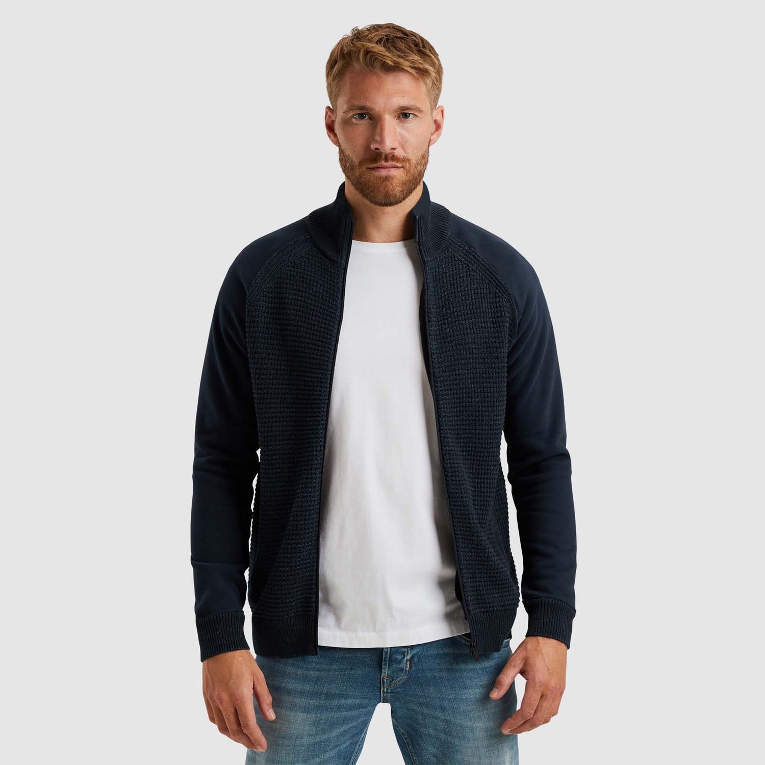 PME Legend | Zip jacket knit sweat combination PKC2410354-5056