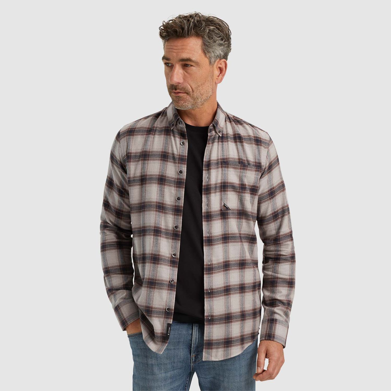 Vanguard | Long Sleeve Shirt Check Viscose VSI2409218-8265