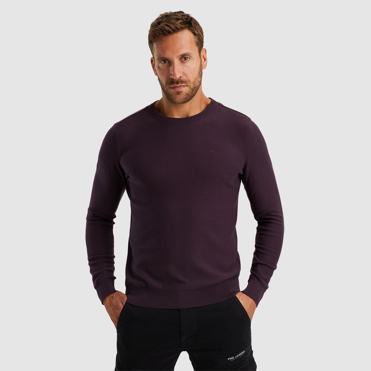 PME Legend | R-neck cotton knit PKW2400032-4343