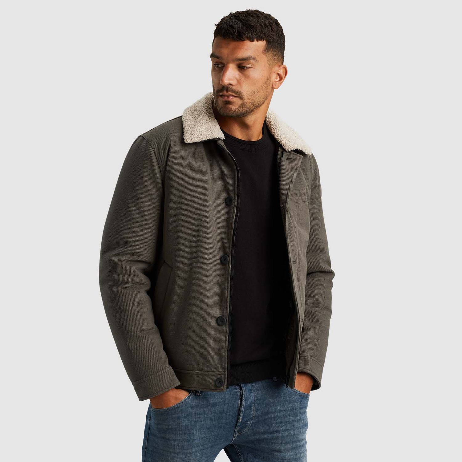 Cast Iron | Short jacket Heavy Twill Studman CJA2409141-6153