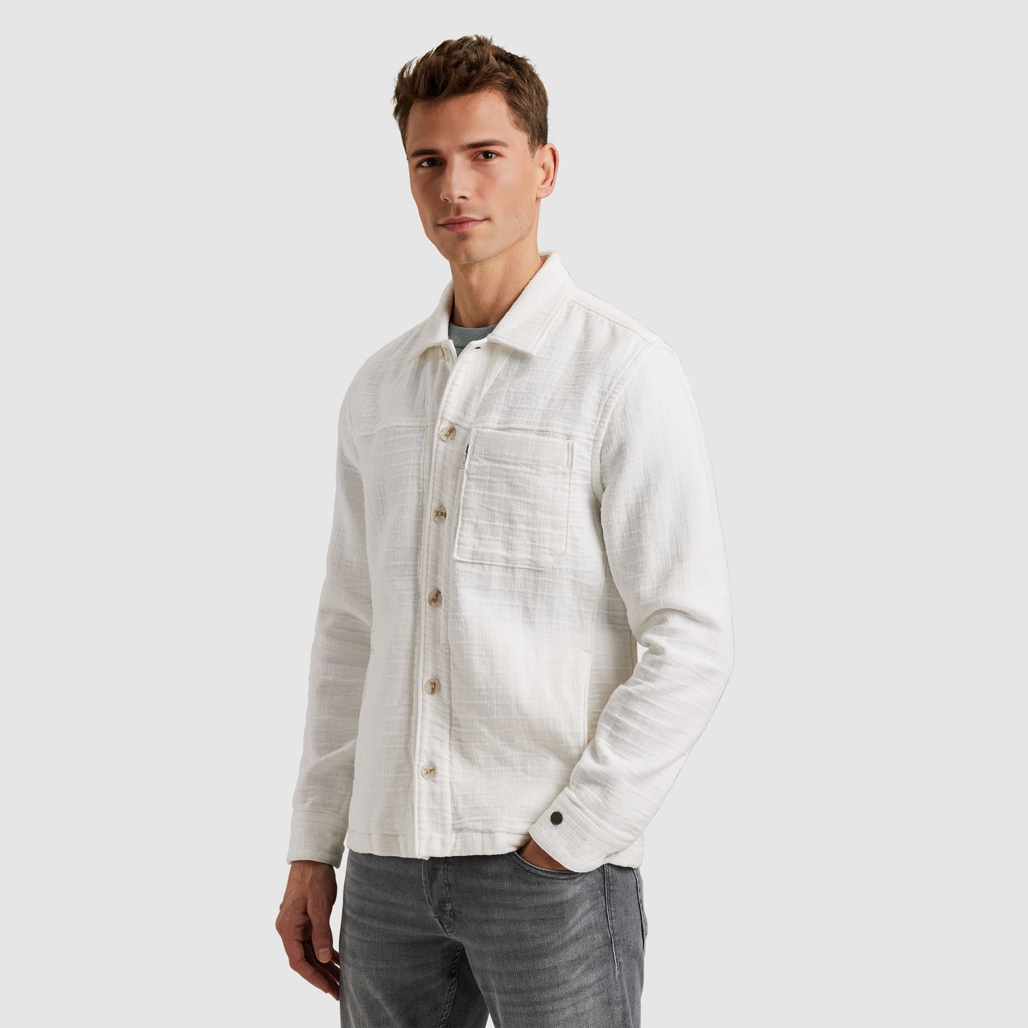 Cast Iron | Shirt jacket met structuur CSI2504263-7002