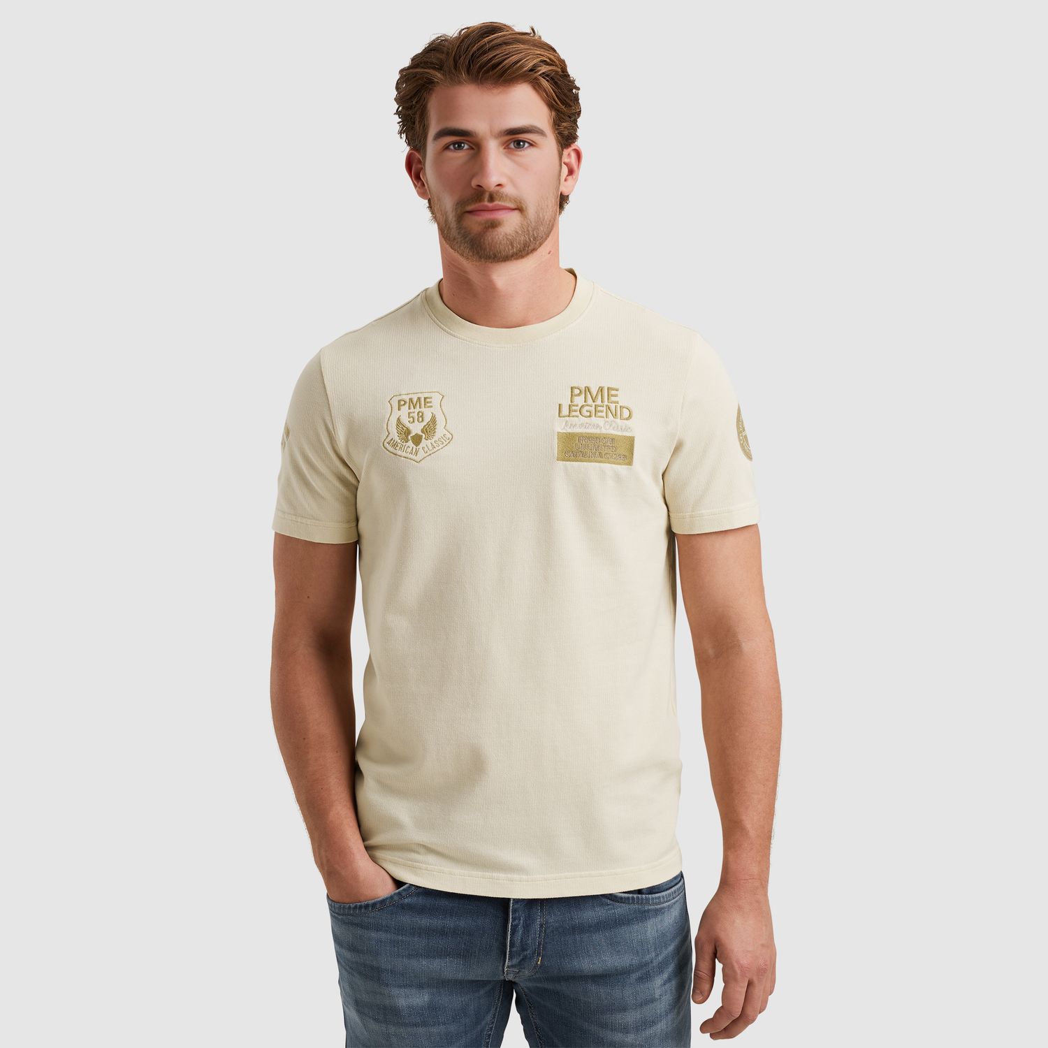 PME Legend | T-shirt met badges PTSS2504576-7013