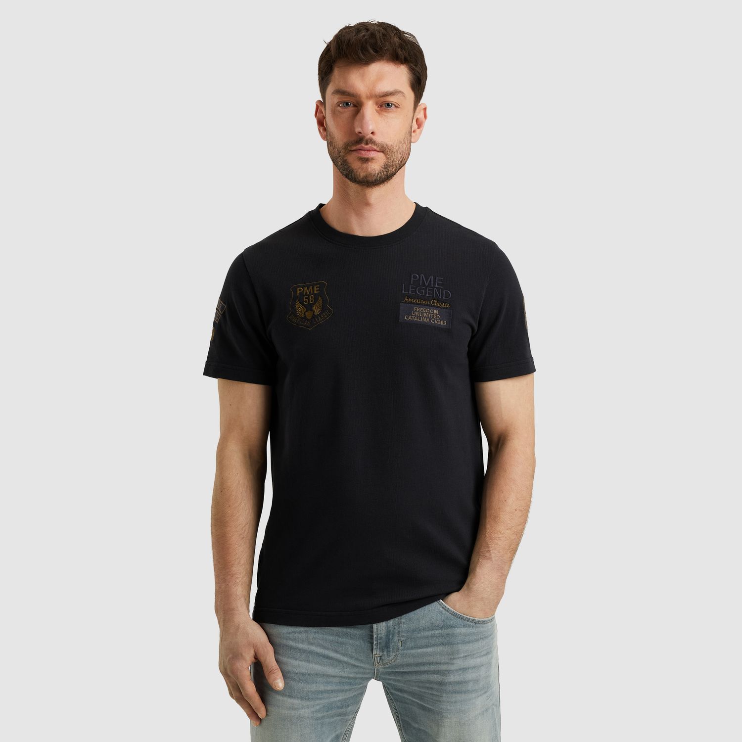 PME Legend | T-shirt met badges PTSS2504576-5281
