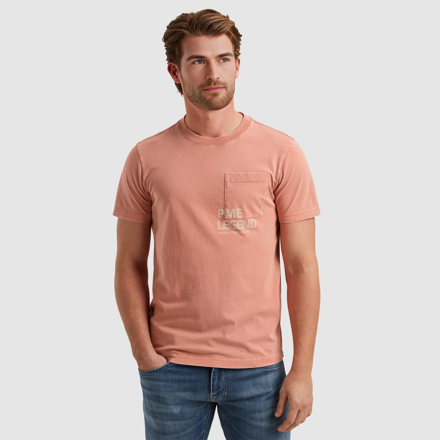 PME Legend | T-shirt met garment-dye wassing PTSS2504586-3067