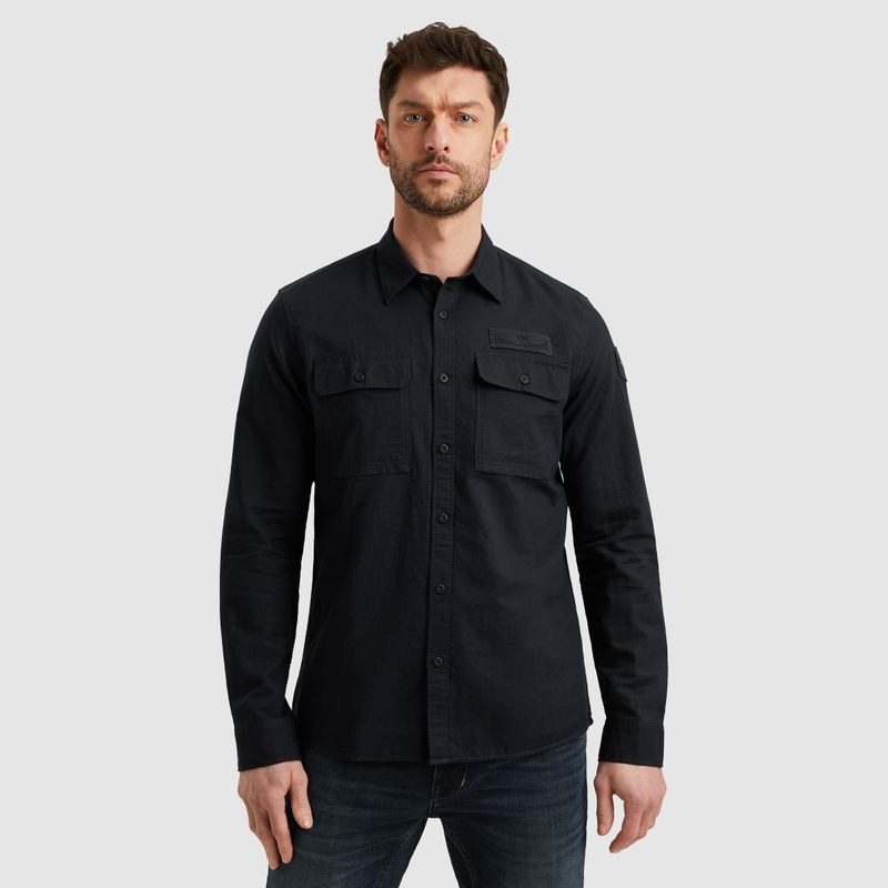 PME Legend | Overhemd van een katoen/linnenblend PSI2504201-5281