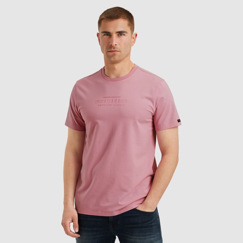 PME Legend | T-shirt met artwork Mauve PTSS2505570-4038