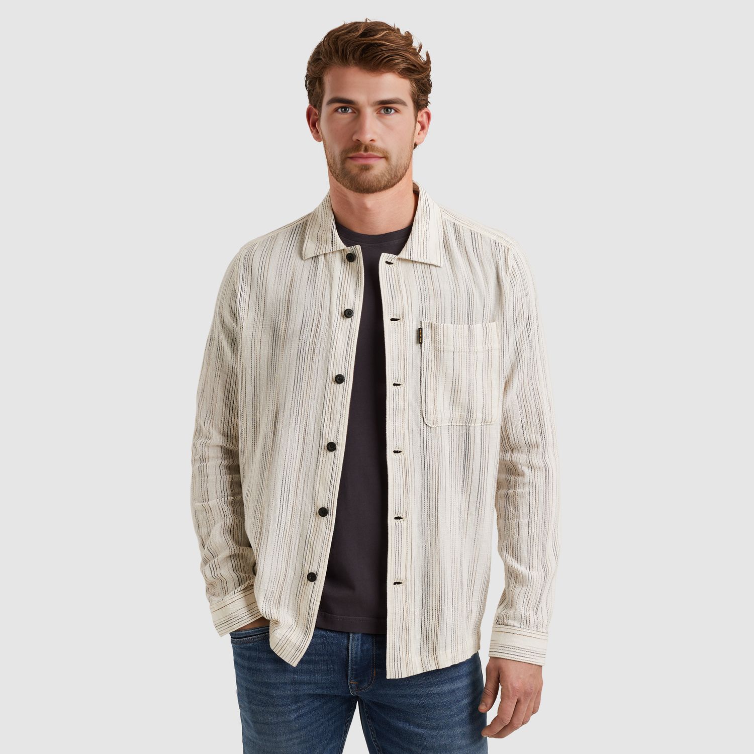 PME Legend | Shirt jacket met streeppatroon PSI2506243-7013