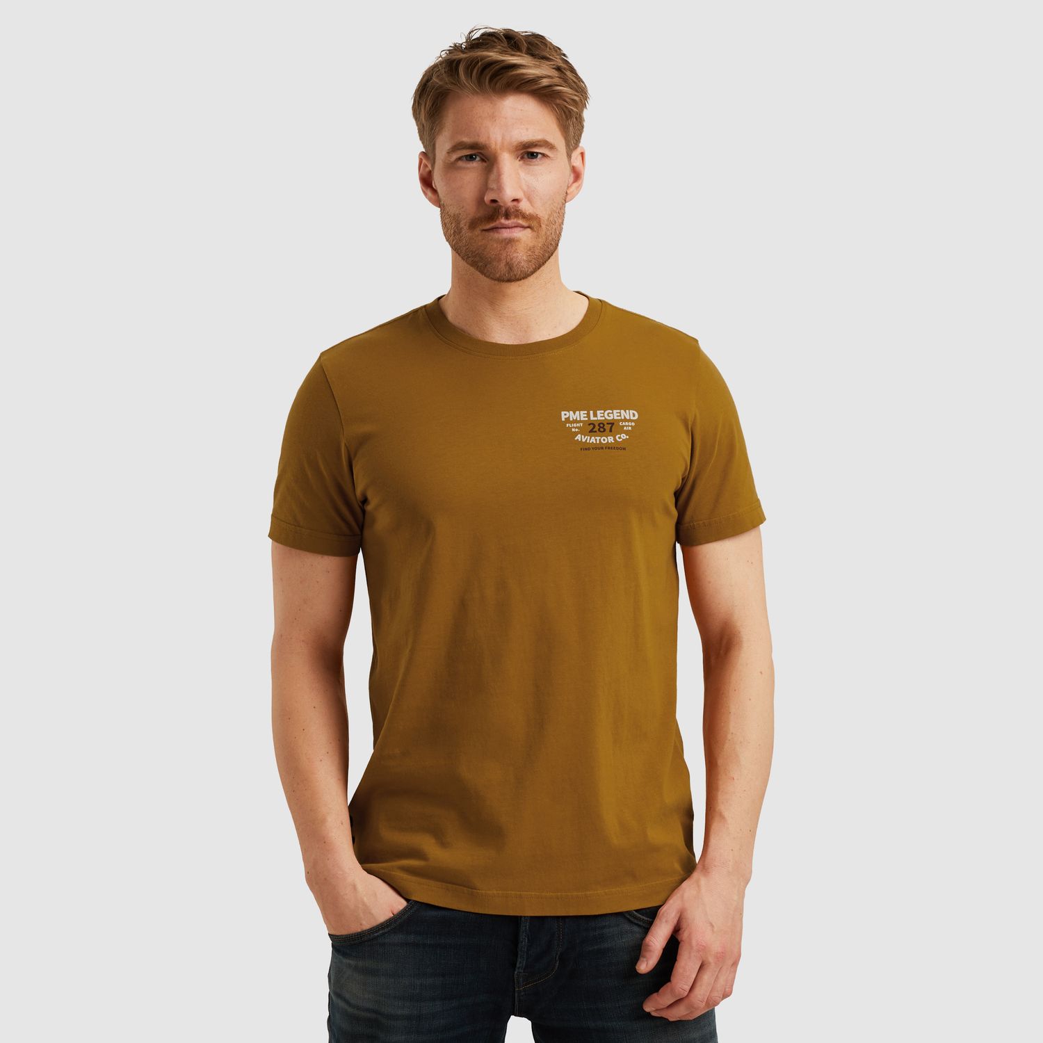 PME Legend | T-shirt met klein artwork PTSS2506551-8187