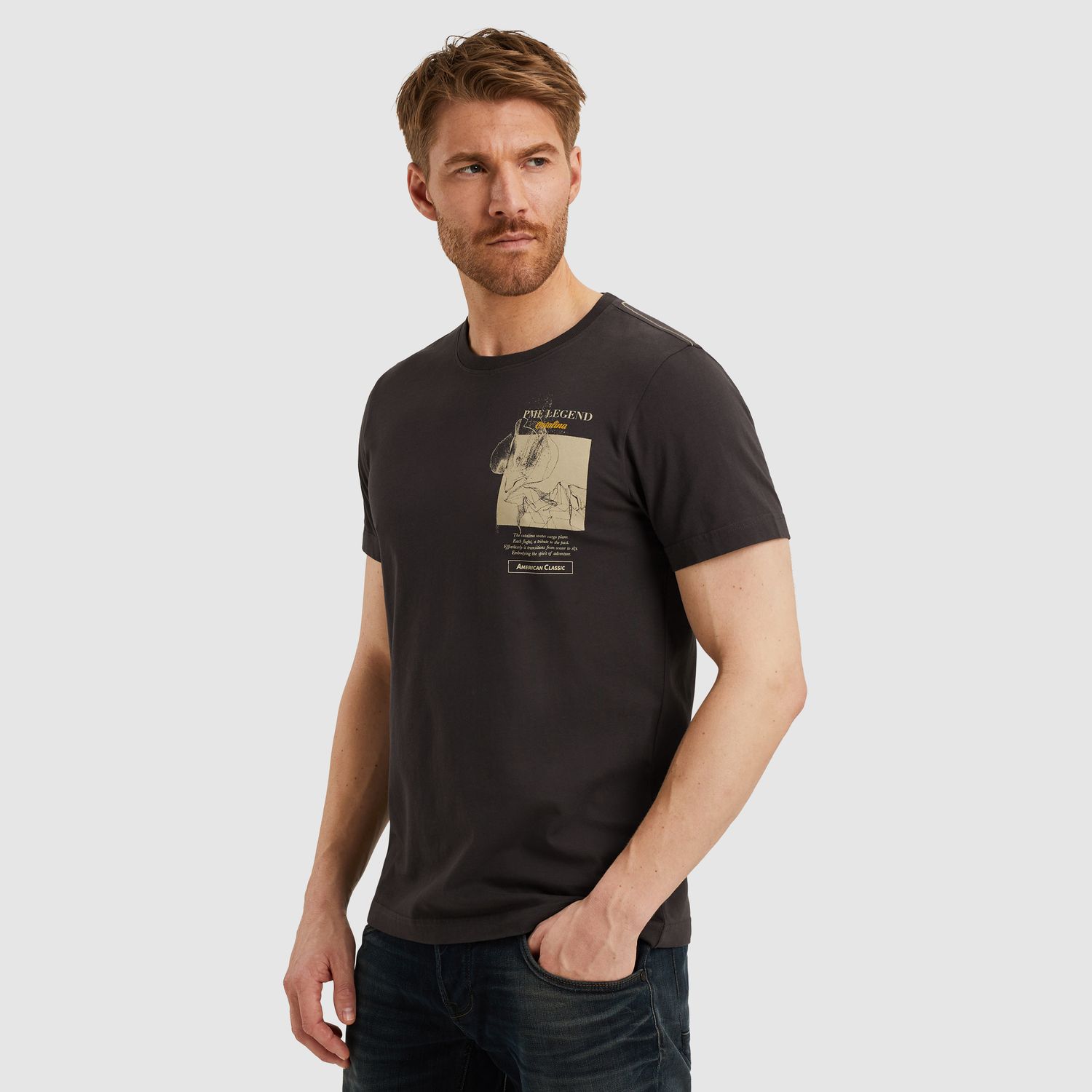 PME Legend | T-shirt met groot artwork PTSS2506577-9140