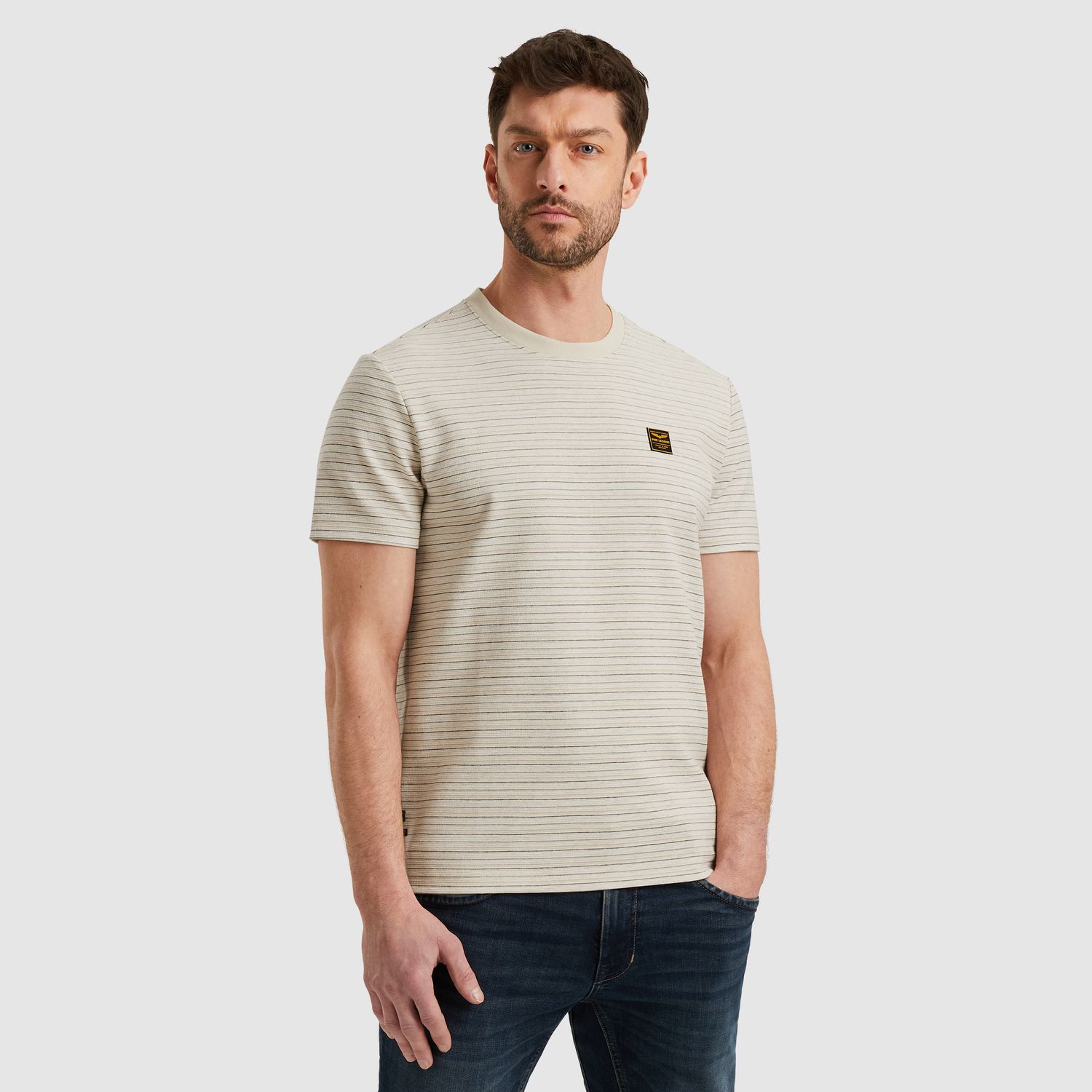 PME Legend | T-shirt met streeppatroon PTSS2506555-7013