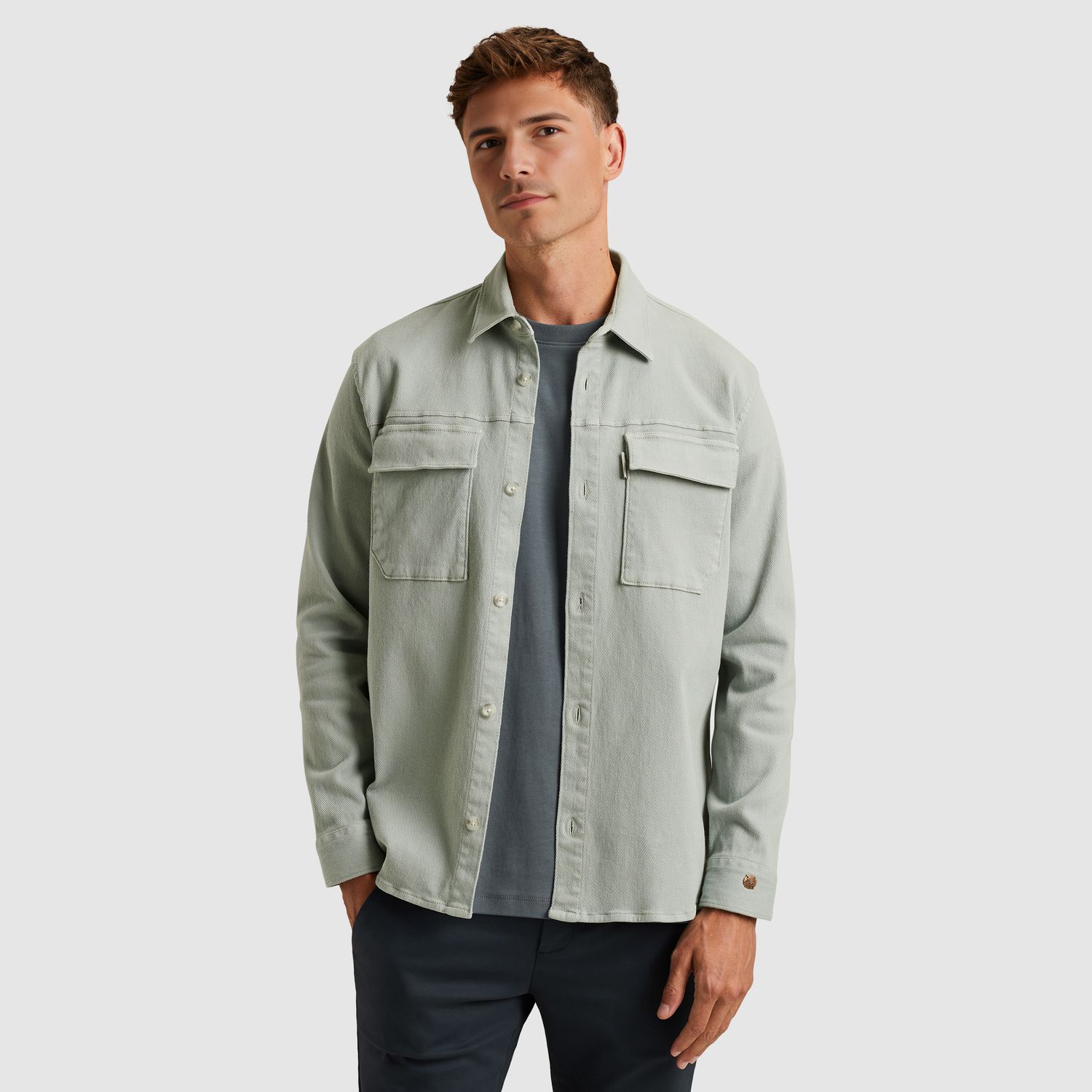 Cast Iron | Shirt jacket met twillstructuur CSI2508207-9040