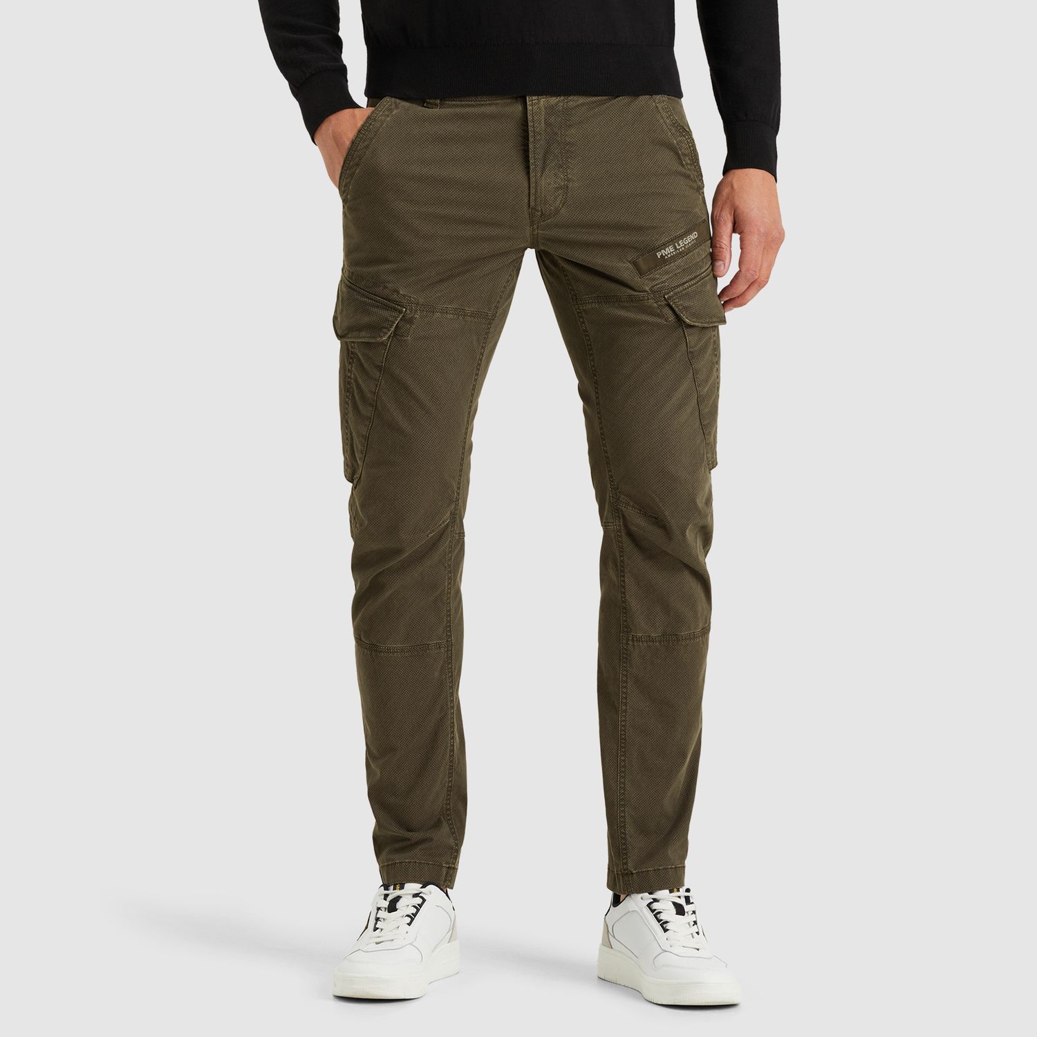 PME Legend | Nordrop tapered fit cargobroek met print PTR2508630-9079