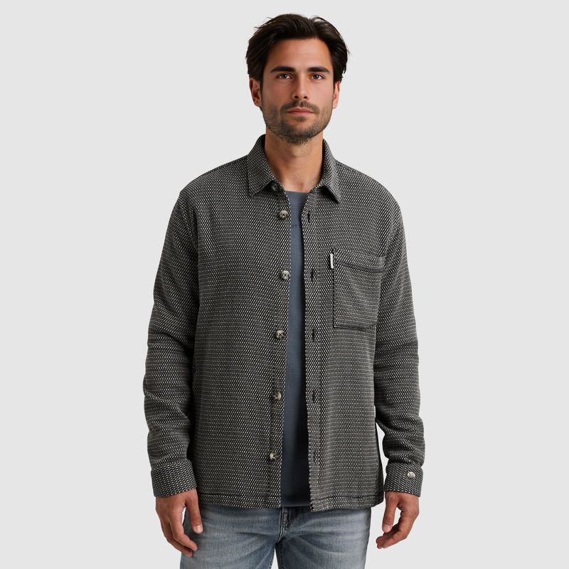 Cast Iron | Shirt jacket met meerkleurige structuur CSI2508206-5442