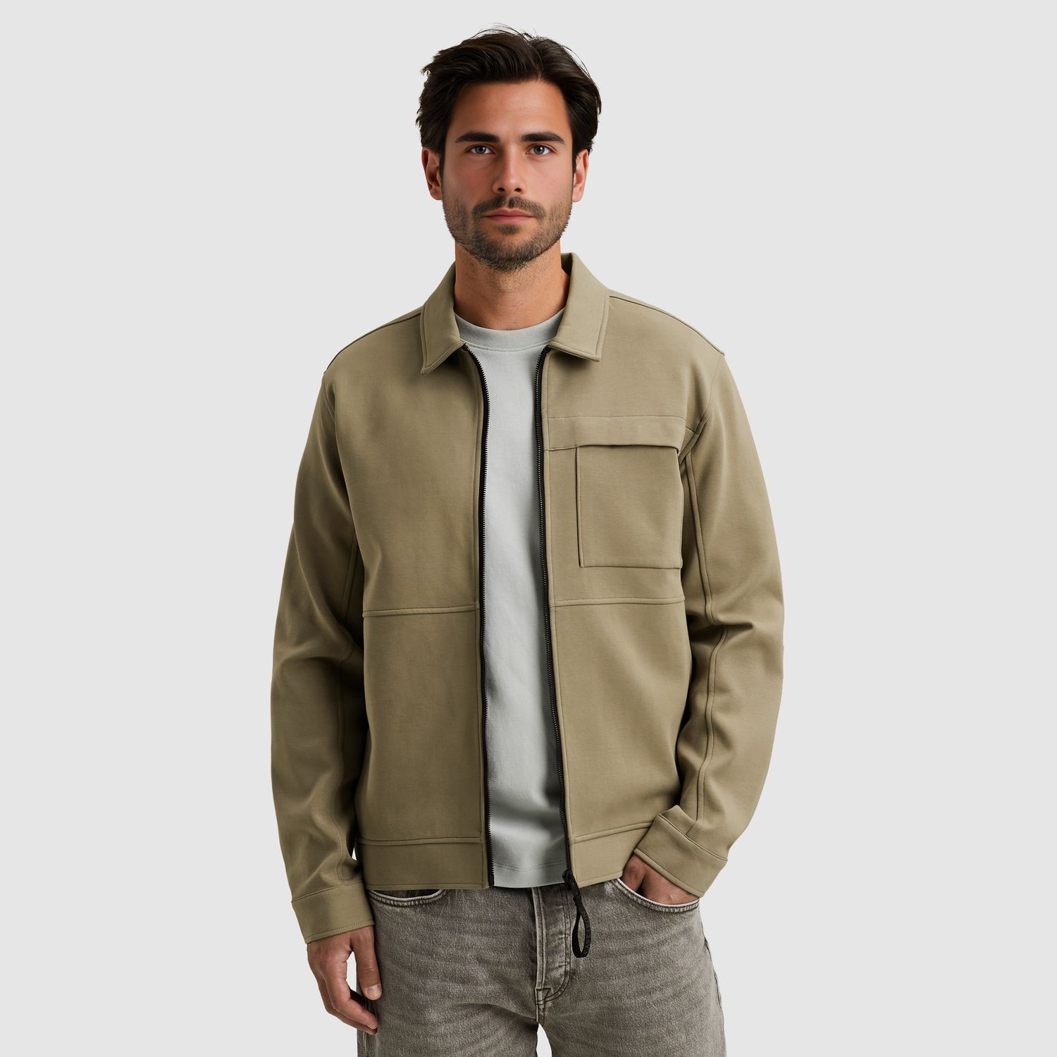 Cast Iron | Shirt jacket met ritssluiting CSW2508432-8025