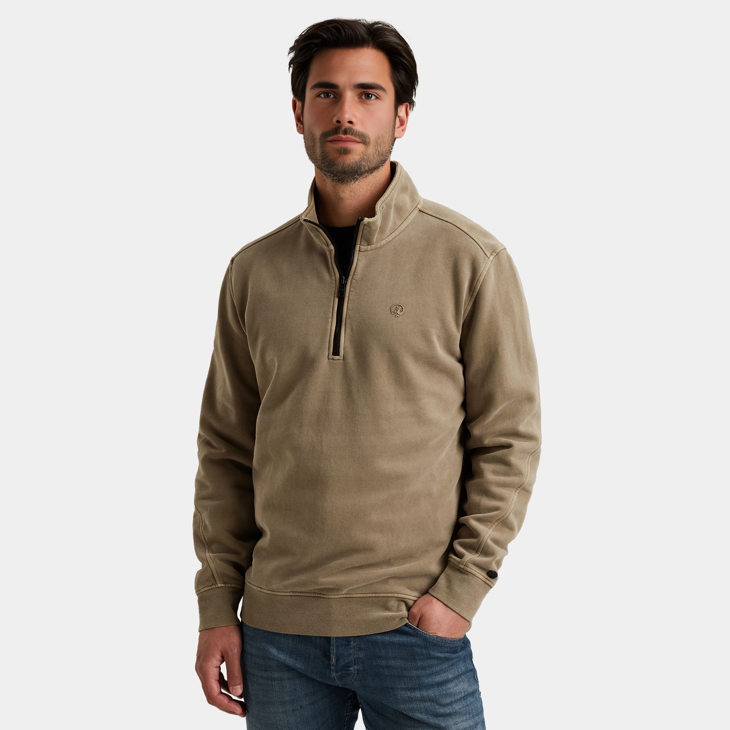 Cast Iron | Sweatshirt met halve rits CSW2508443-8025