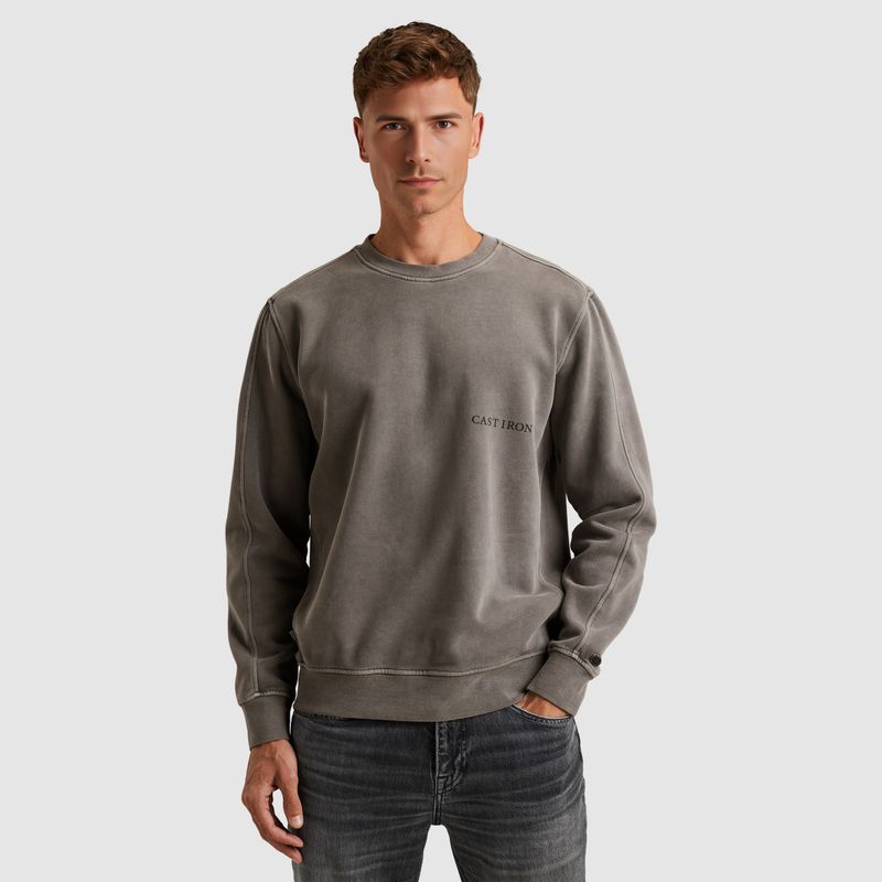 Cast Iron | Sweatshirt met off-placed logo CSW2509442-9133