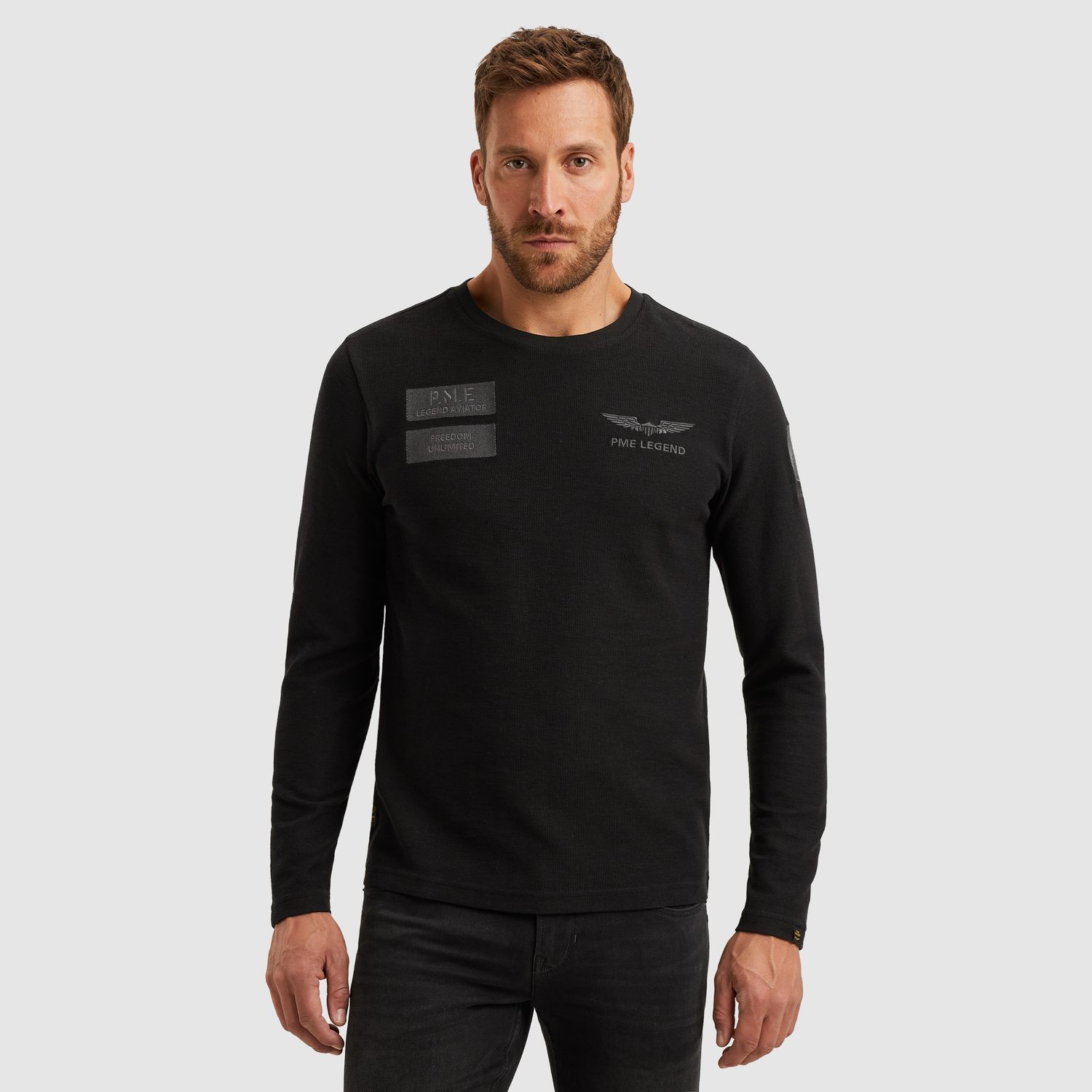 PME Legend | T-shirt met lange mouwen en badges PTS2509562-999