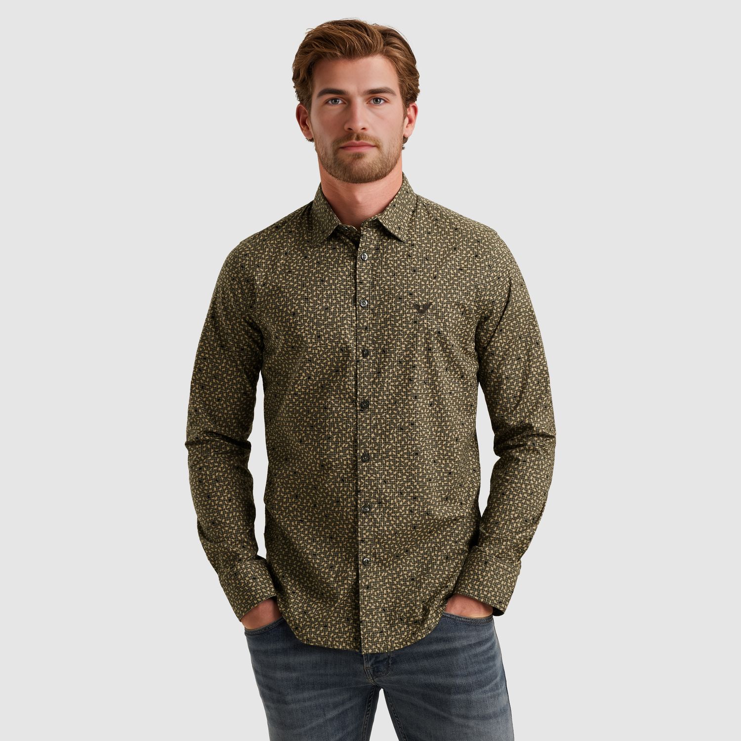 PME Legend | Overhemd met allover print PSI2509240-8039