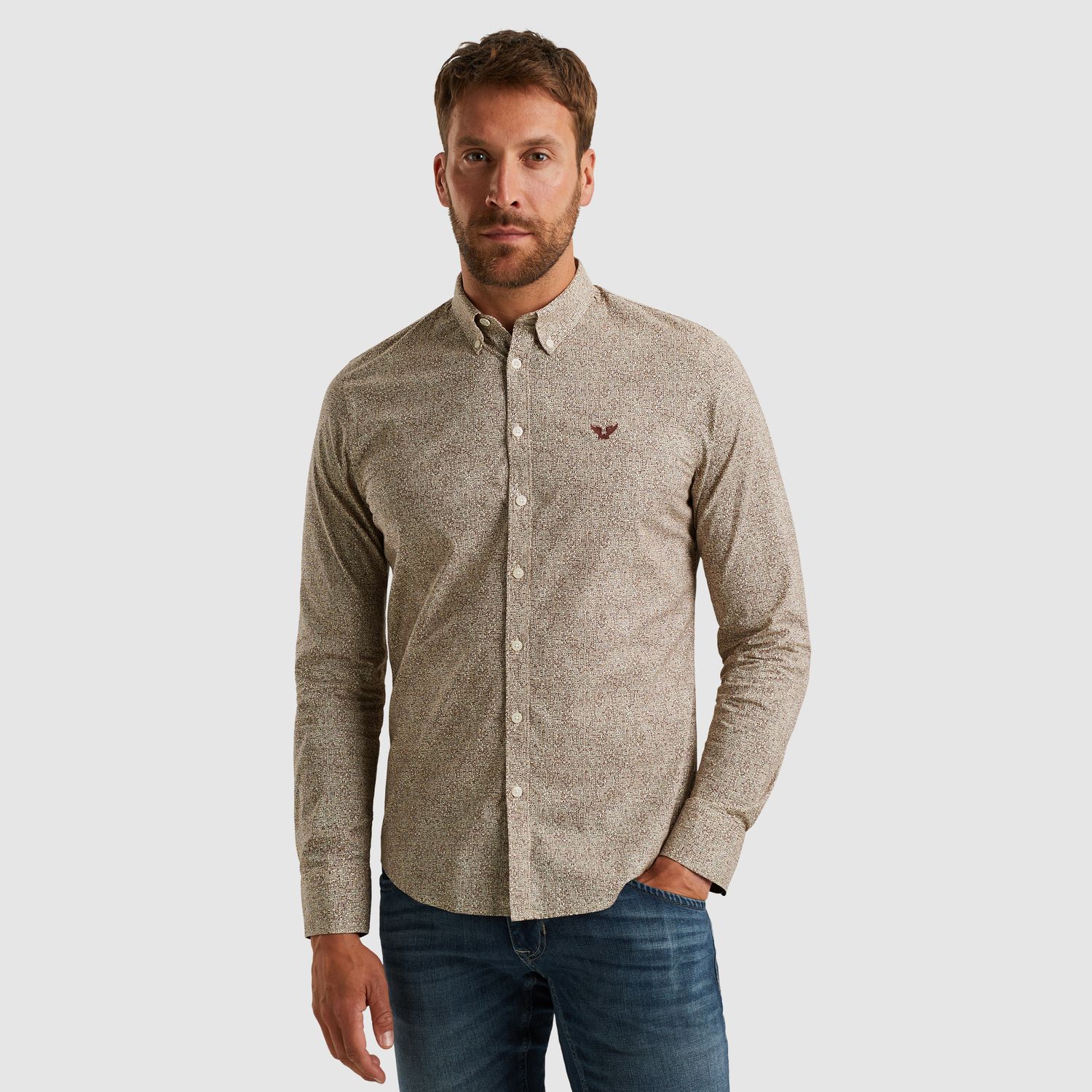 PME Legend | Overhemd met allover print PSI2509238-8203