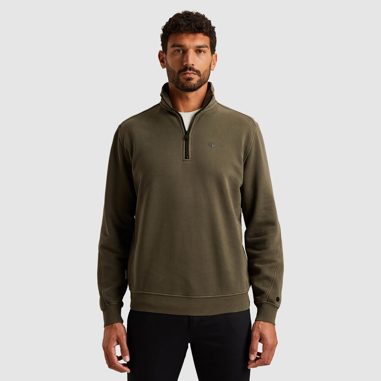 Cast Iron | Sweatshirt met halve rits CSW2510446-6513