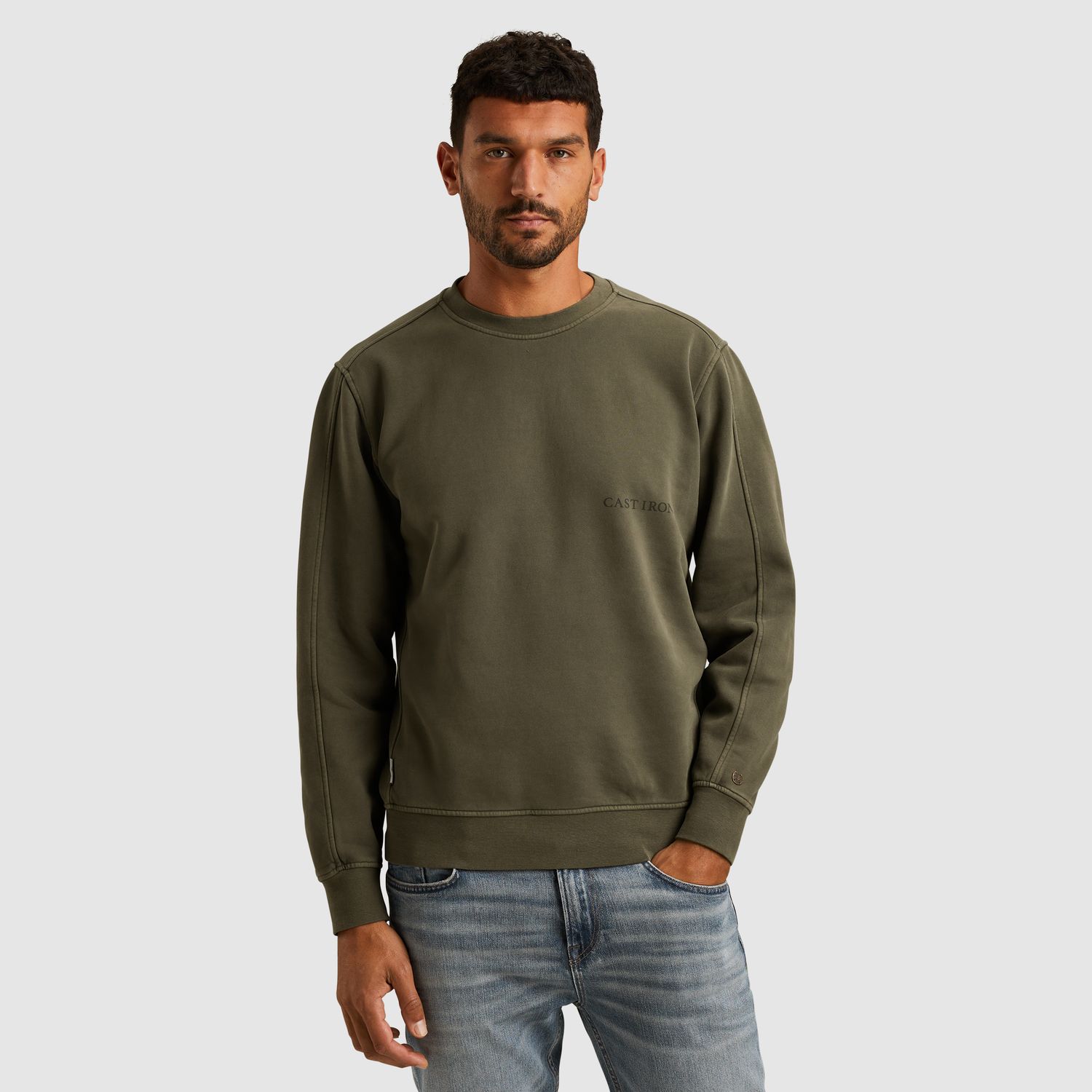 Cast Iron | Sweatshirt met off-placed logo CSW2510445-6513