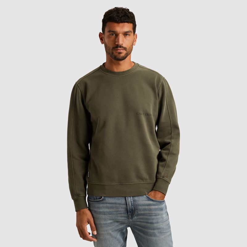 Cast Iron | Sweatshirt met off-placed logo CSW2510445-6513