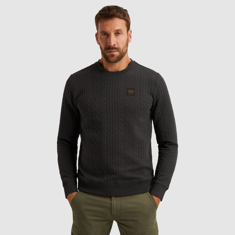 PME Legend | Sweatshirt van jacquard sweatstof PSW2510471-9703