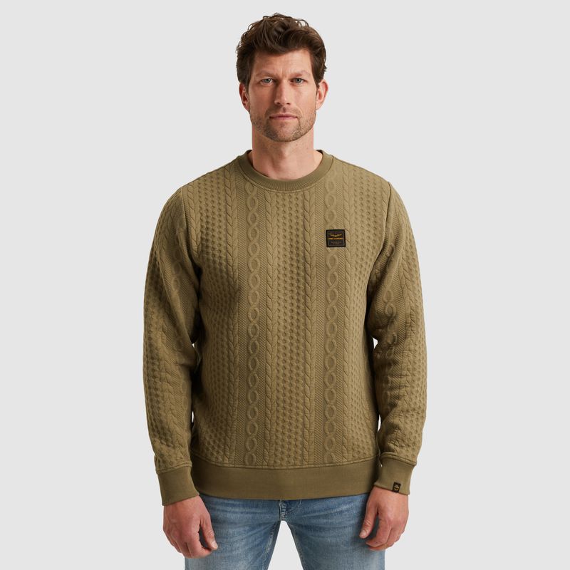 PME Legend | Sweatshirt van jacquard sweatstof PSW2510471-6389