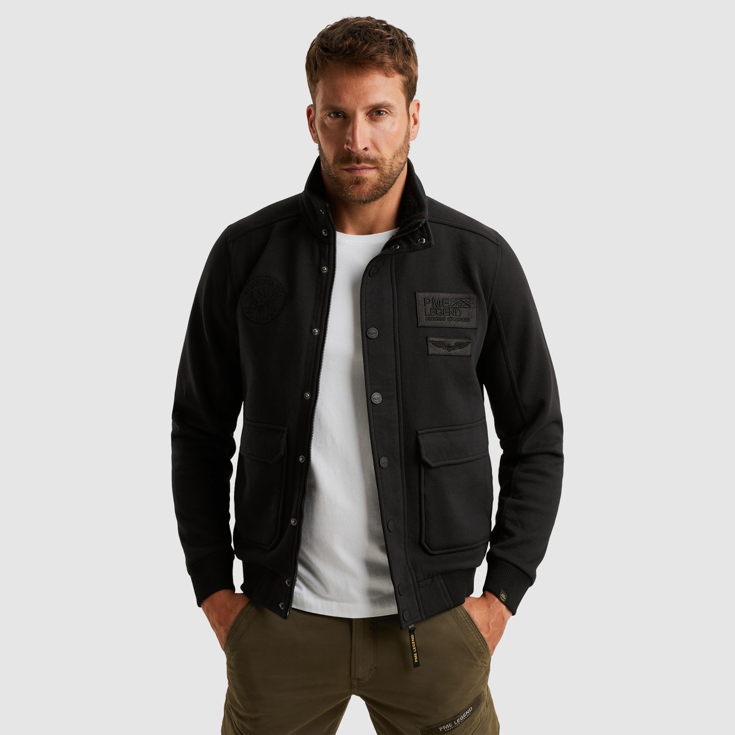 PME Legend | Sweat jacket met teddy voering PSW2509456-999