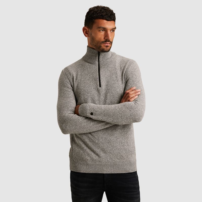 Cast Iron | Trui met halve rits CKW2511370-5277