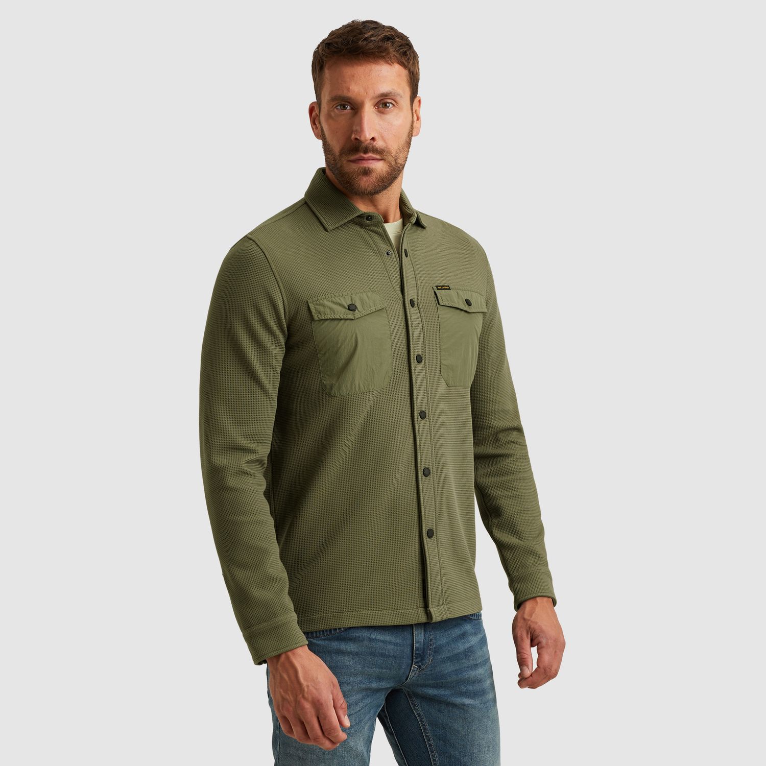 PME Legend | Shirt jacket met wafelstructuur PSI2511246-6213