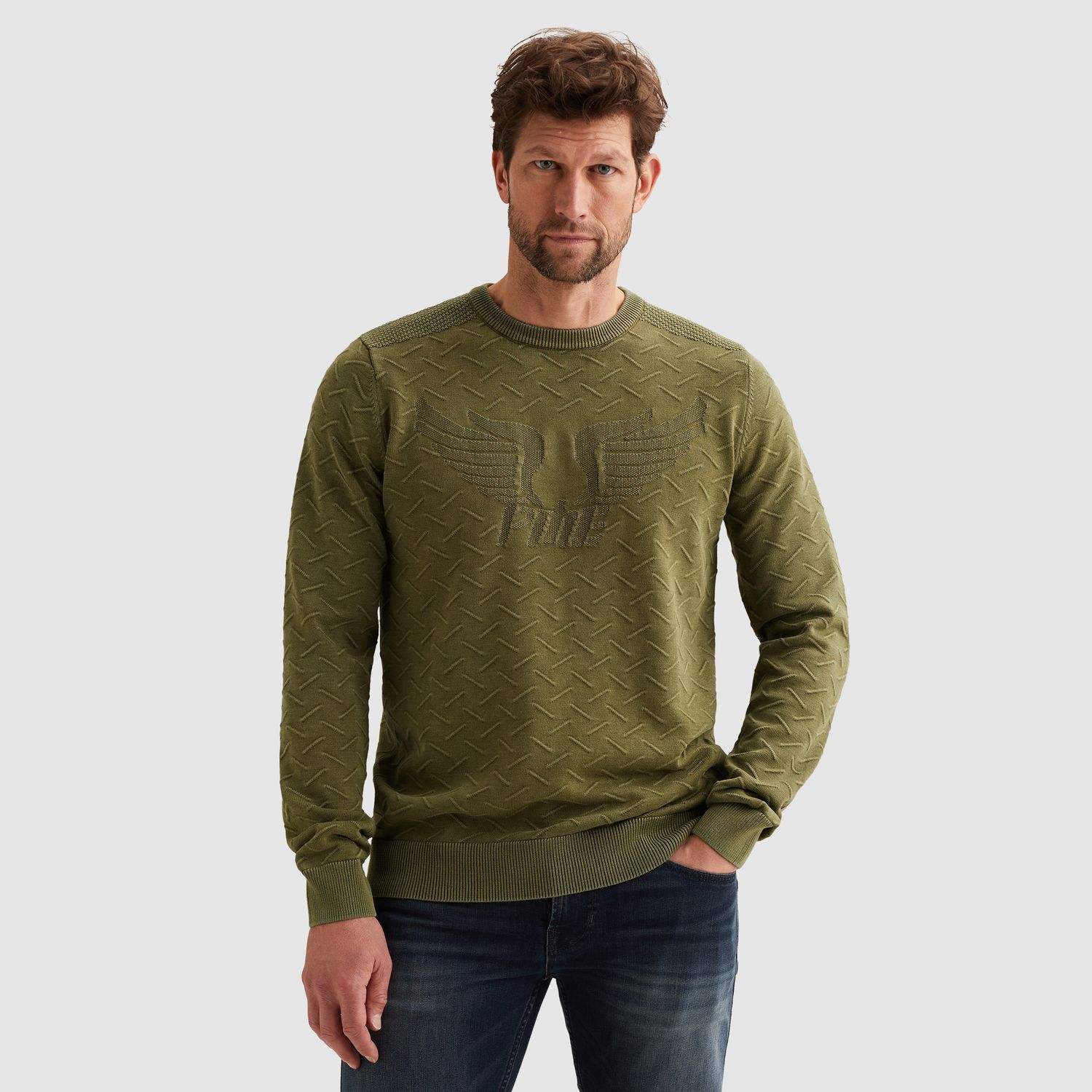 PME Legend | Trui met garment-dye wassing PKW2511320-6213