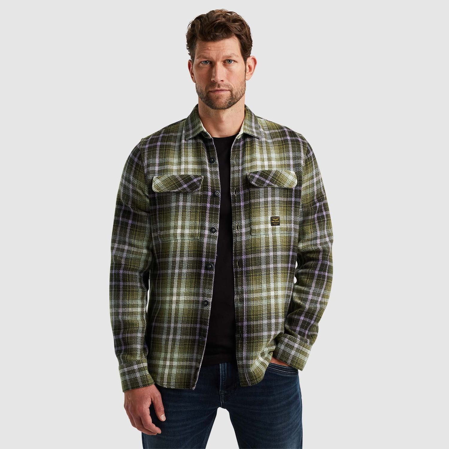 PME Legend | Shirt jacket met ruitpatroon PSI2408202-6154