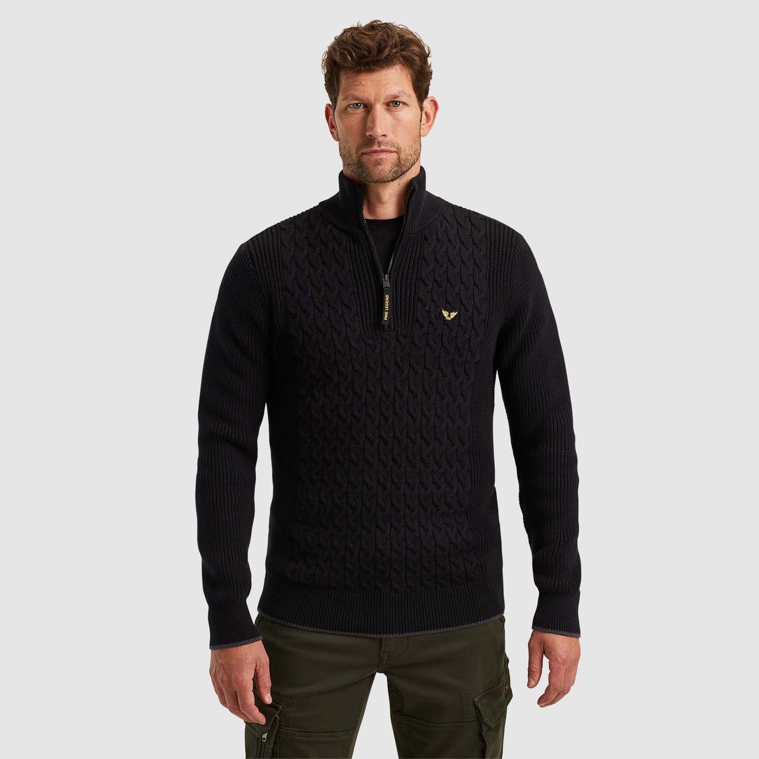 PME Legend | Trui met kabelpatroon PKW2410305-999