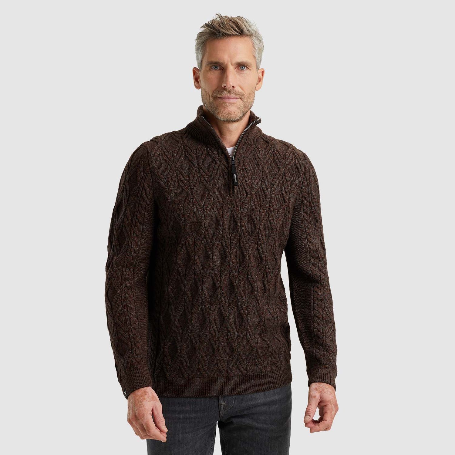 Vanguard | Half zip collar heavy knit mixed VKW2410340-8173