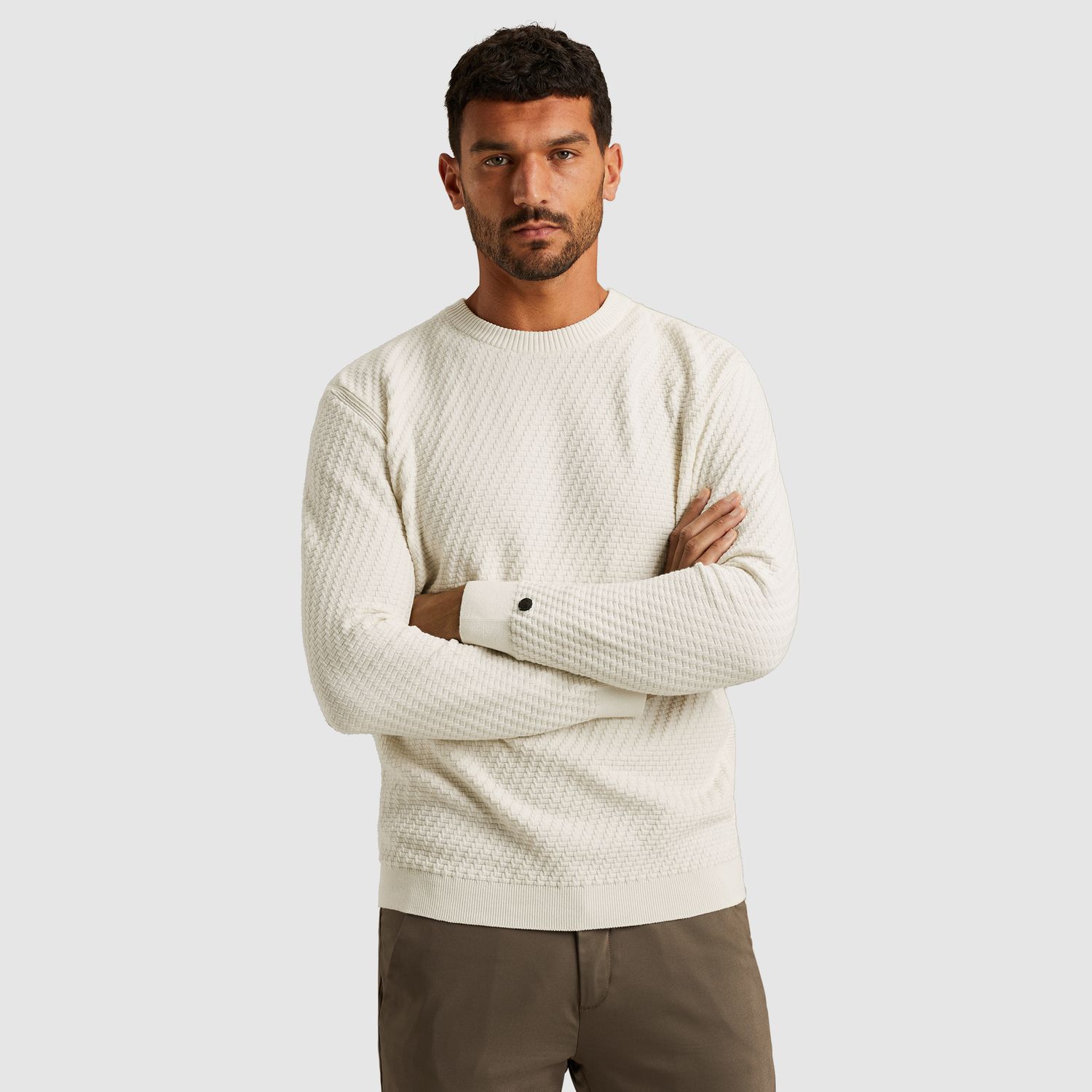 Cast Iron | Trui met allover structuur CKW2509314-9001