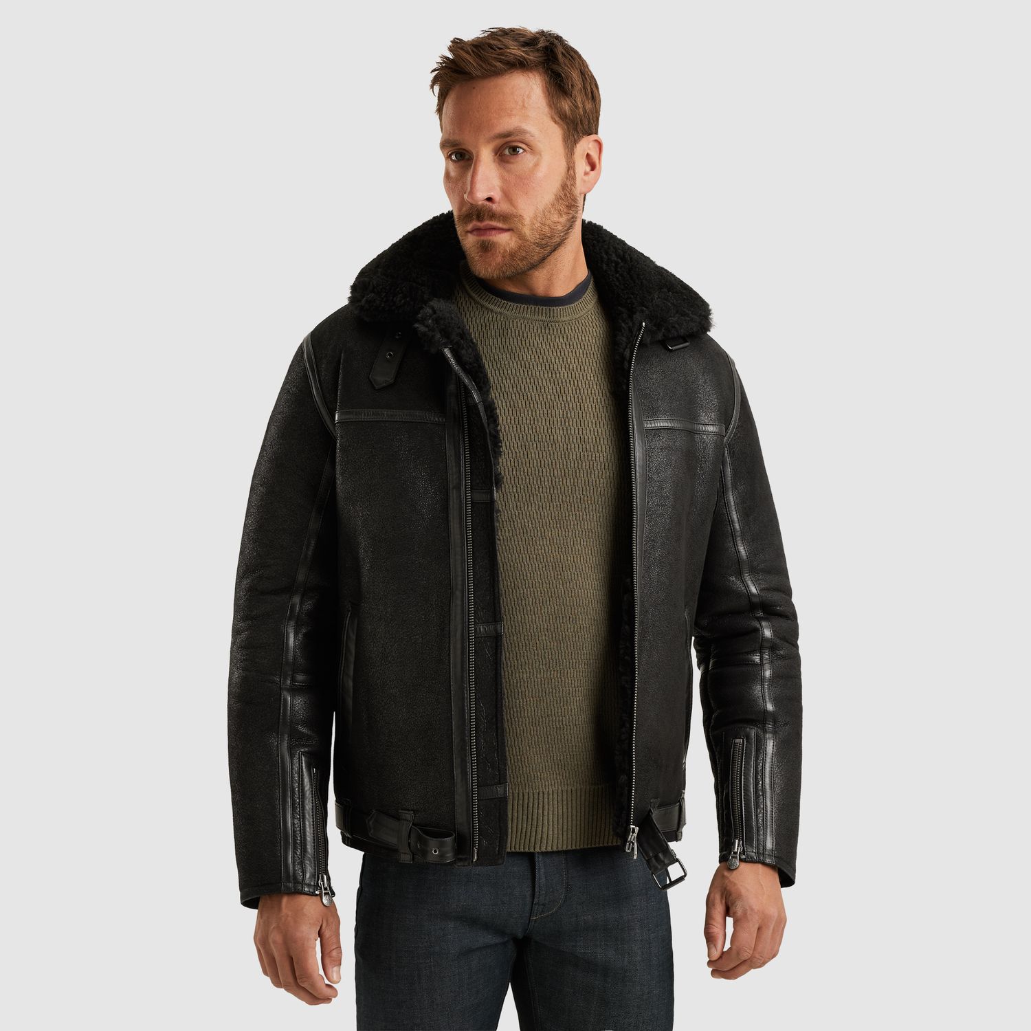 PME Legend | PME Legend Nightflight leren jas PLJ2508707-999