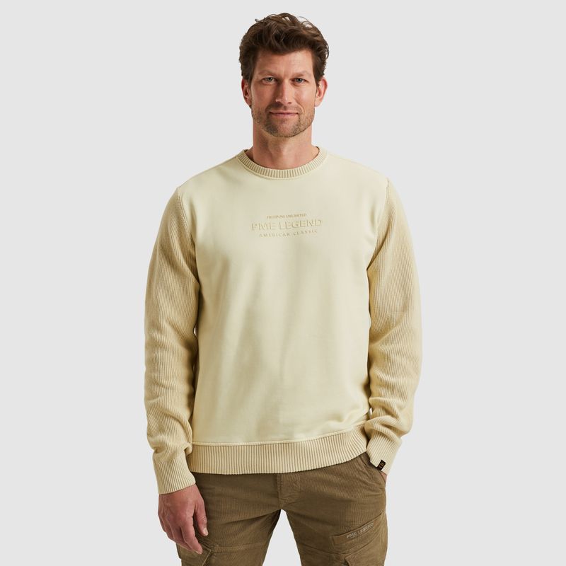 PME Legend | Sweatshirt met gebreide mouwen PSW2510323-7013