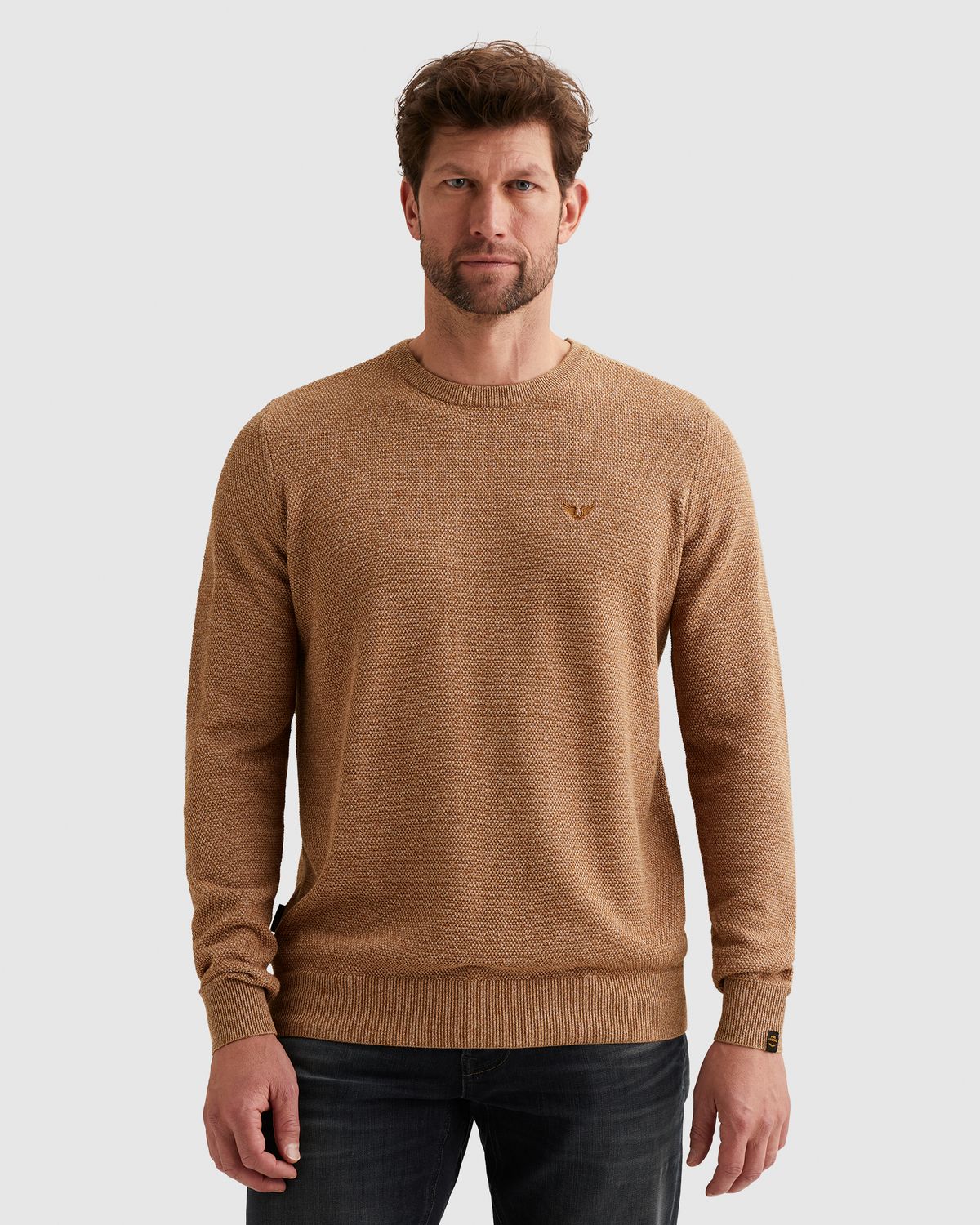 PME Legend | Trui van katoen/modal met ribkraag PKW2602324-8127