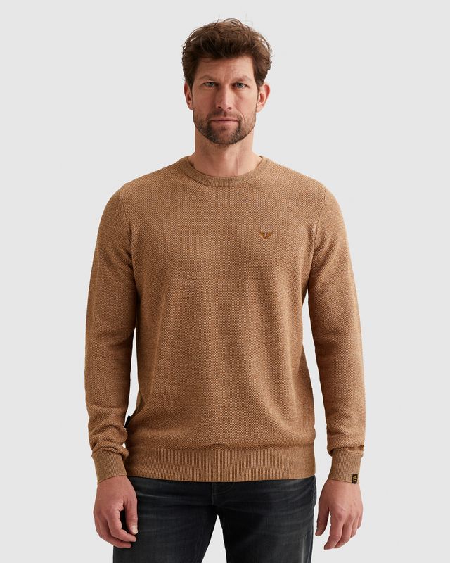 PME Legend | Trui van katoen/modal met ribkraag PKW2602324-8127