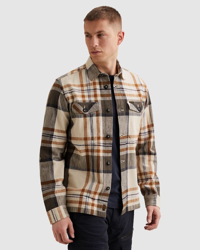 PME Legend | Overhemd met ruitpatroon en badger PSI2602218-8127