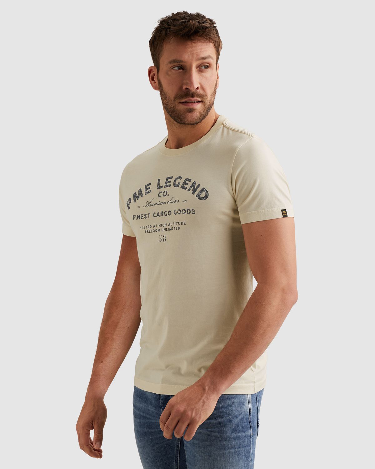 PME Legend | T-shirt van jersey met artwork PTSS2602560-7013