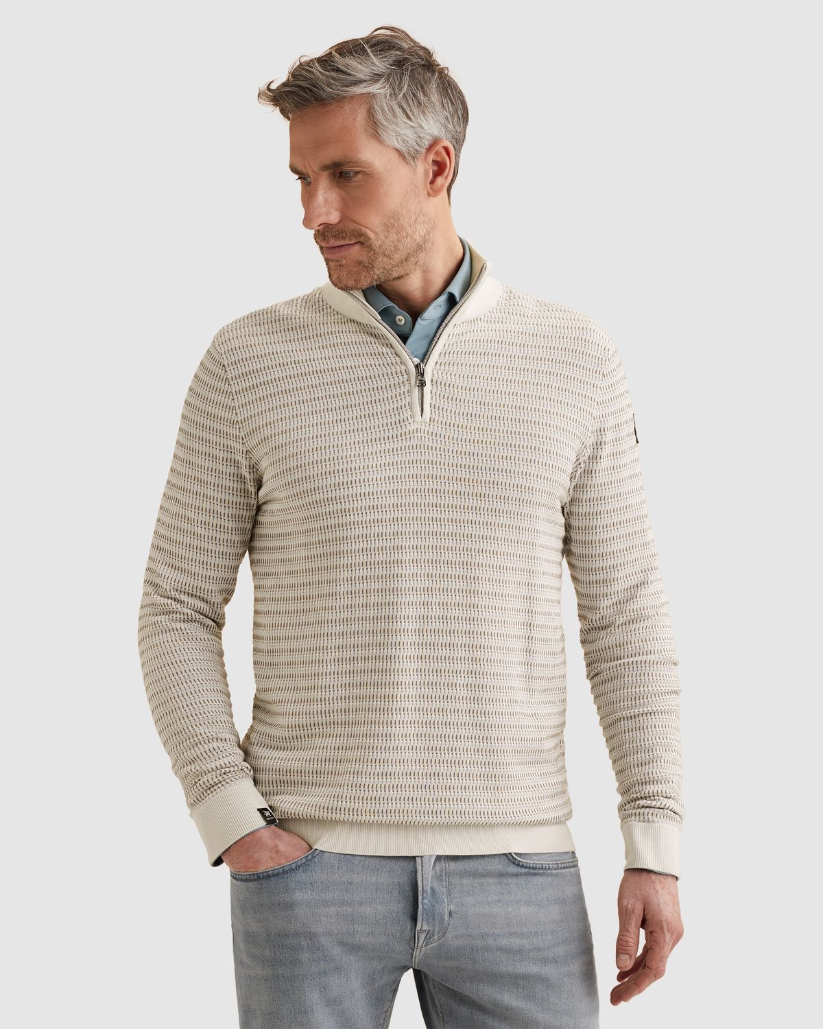 Vanguard | Trui van katoen/modal met allover structuur VKW2602308-7004