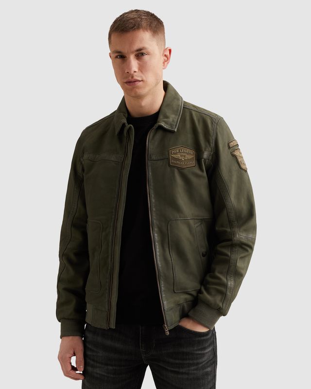 PME Legend Flight jacket SUMMER HUDSON Sheep Dusty Olive PLJ2602700-6414