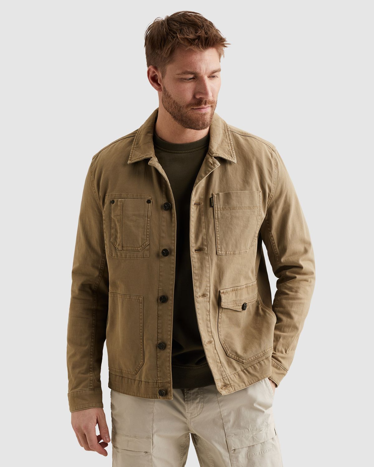 PME Legend | Worker jacket met stikseldetails PDJ2602602-6405