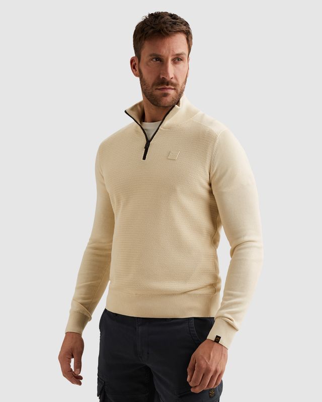 PME Legend | Trui van katoen/modal met halve rits PKW2602328-7013