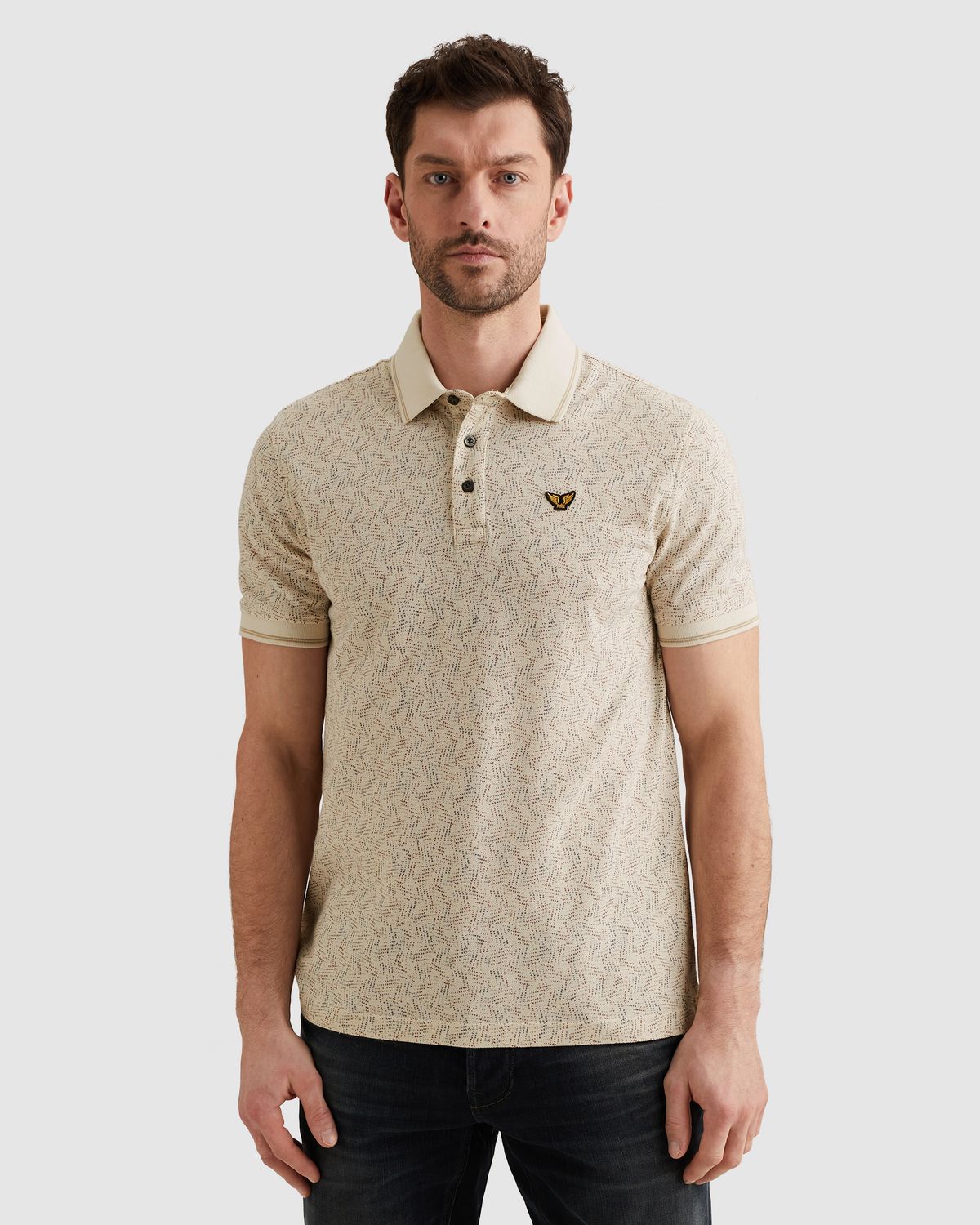 PME Legend | Polo met allover print en ribkraag PPSS2602852-7013