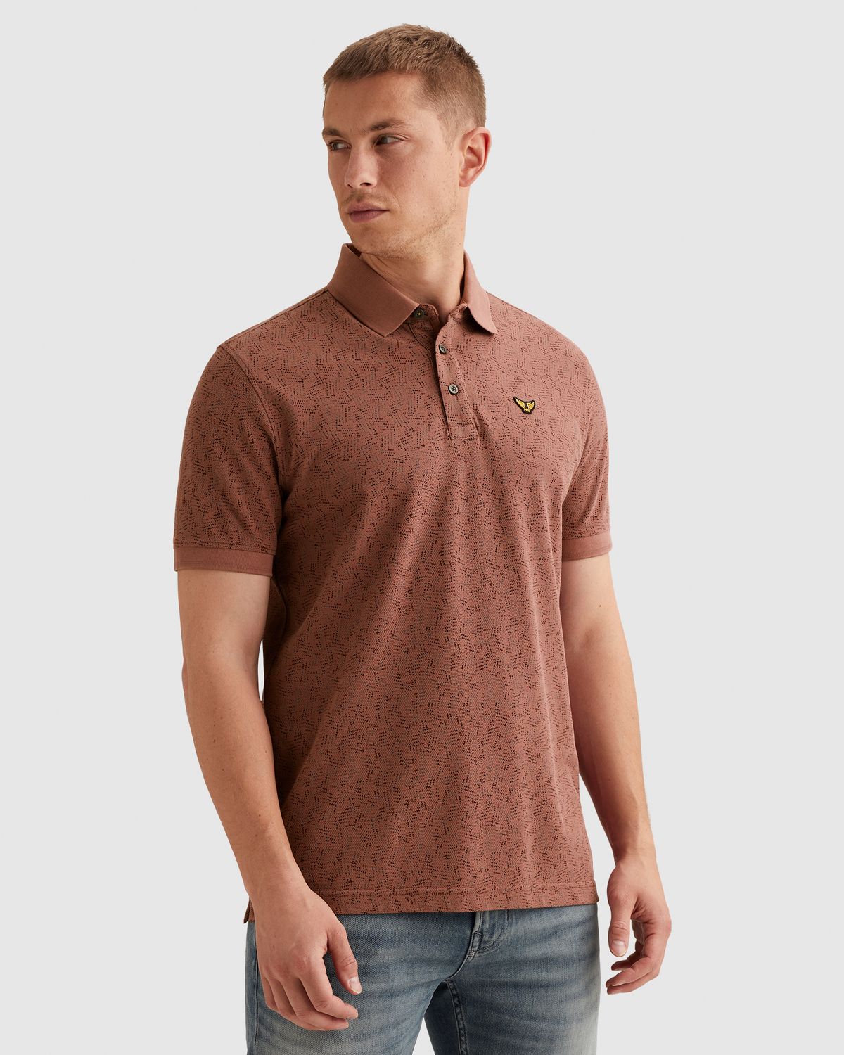 PME Legend | Polo met allover print en ribkraag PPSS2602852-4085