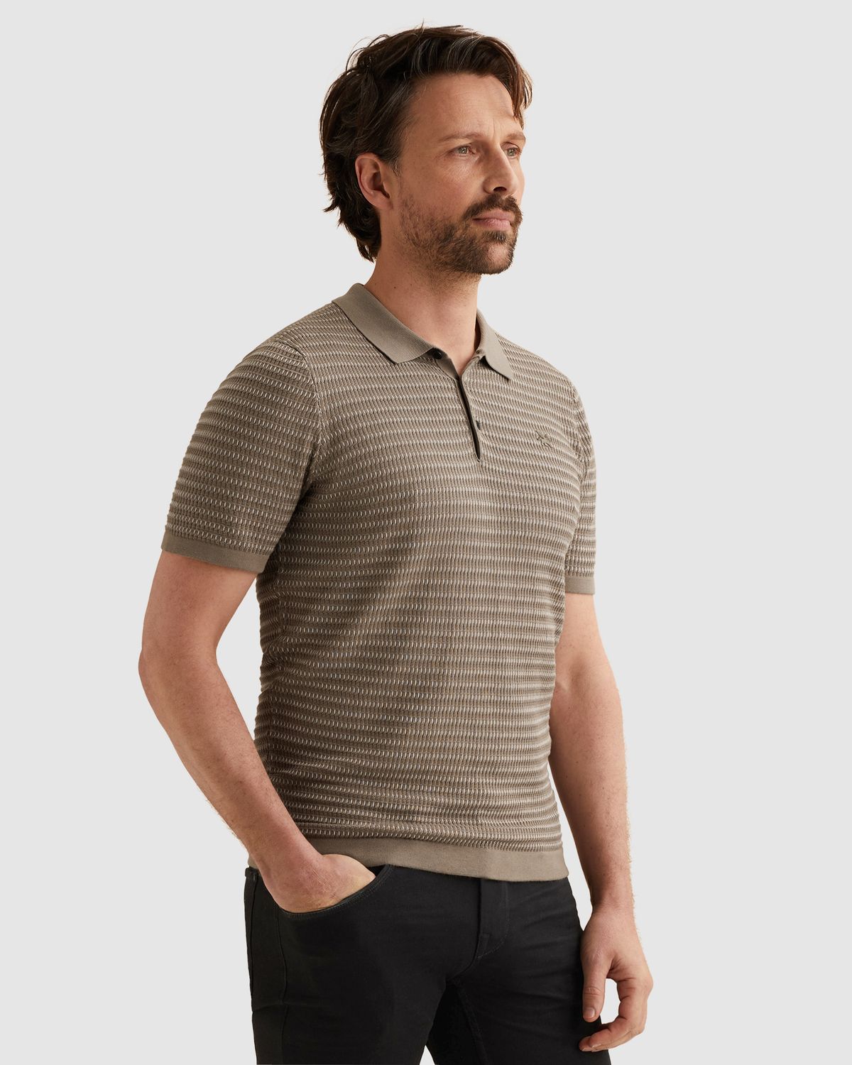 Vanguard | Polo van katoen/modal met jacquardpatroon VPSS2602814-8025